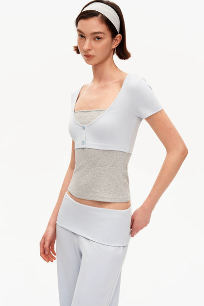 Color-Blocked High-Waisted Jogger Set-Up