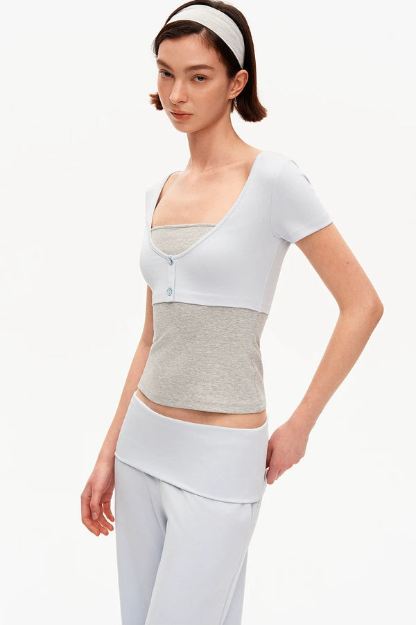 Color-Blocked High-Waisted Jogger Set-Up