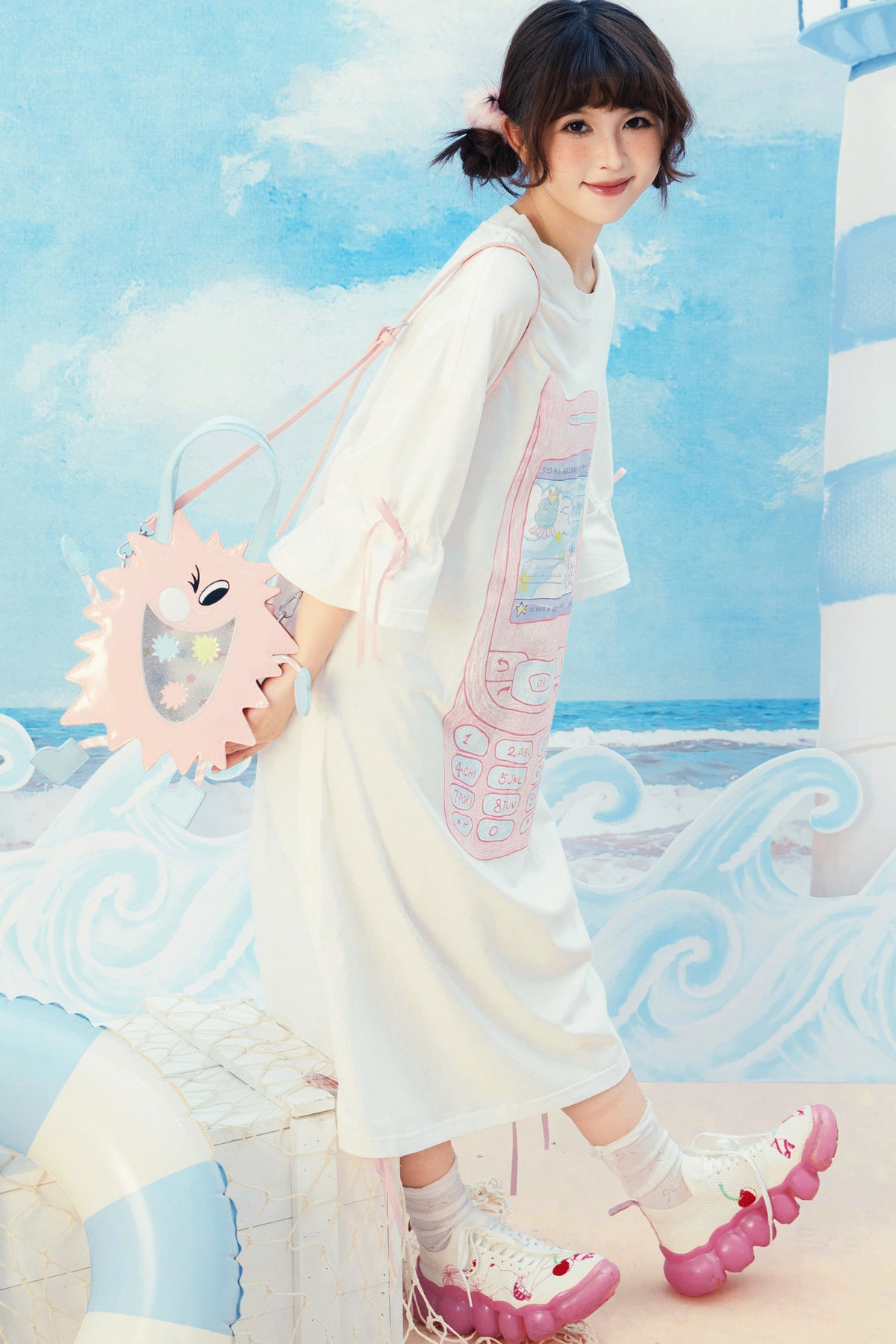 Large Mobile Phone T-Shirt Dress