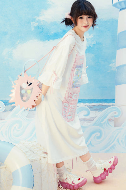Large Mobile Phone T-Shirt Dress