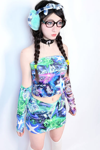 Y2K Subculture Hip-Hugging Skirt
