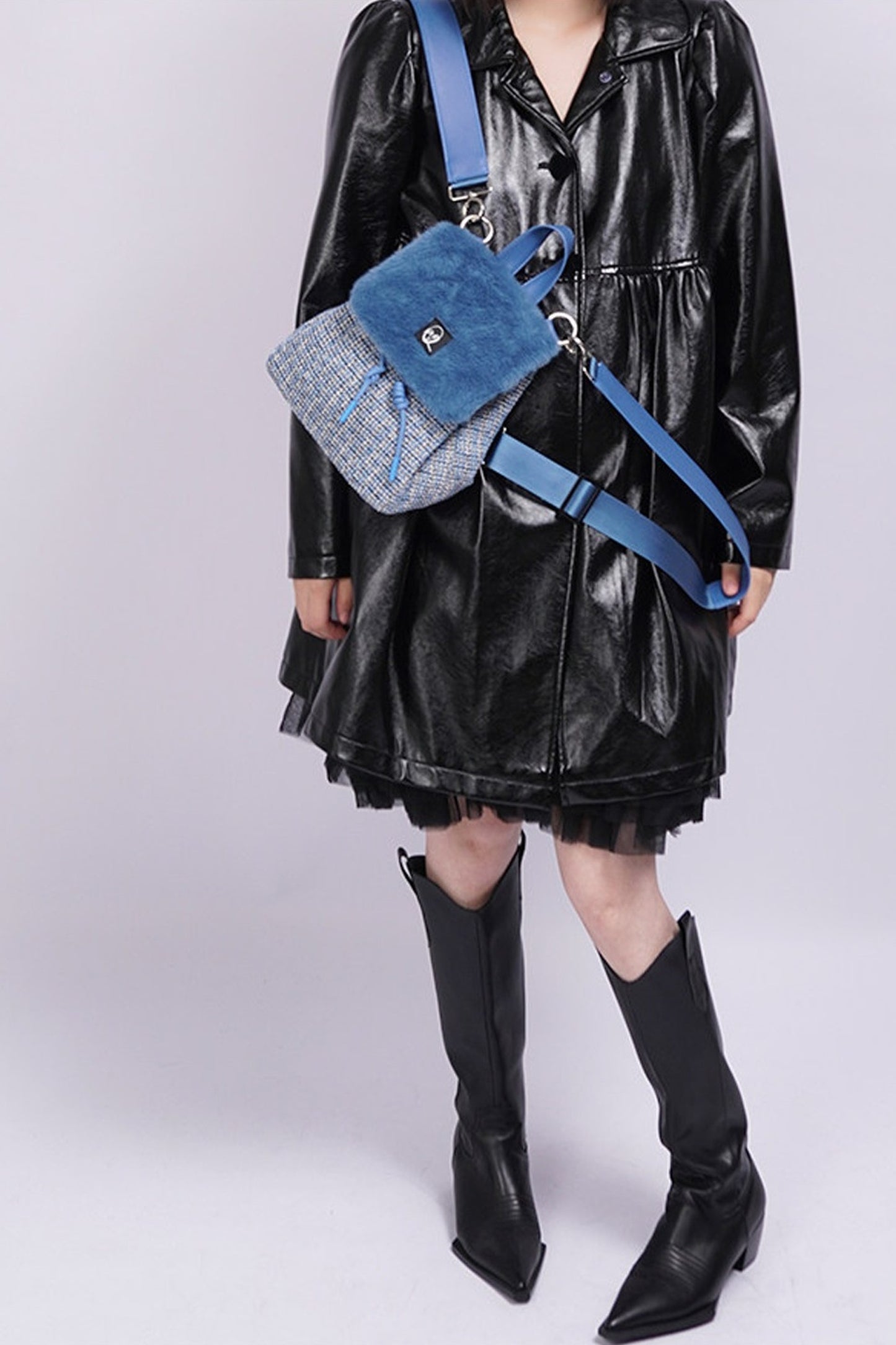 Y2K Furry Crossbody Backpack