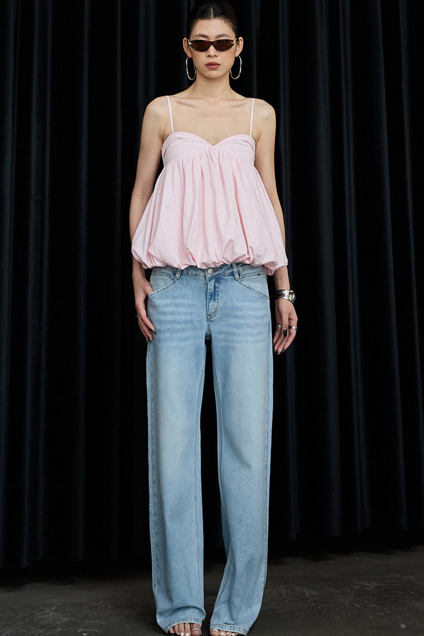 Mist Pink Cotton Camisole Top