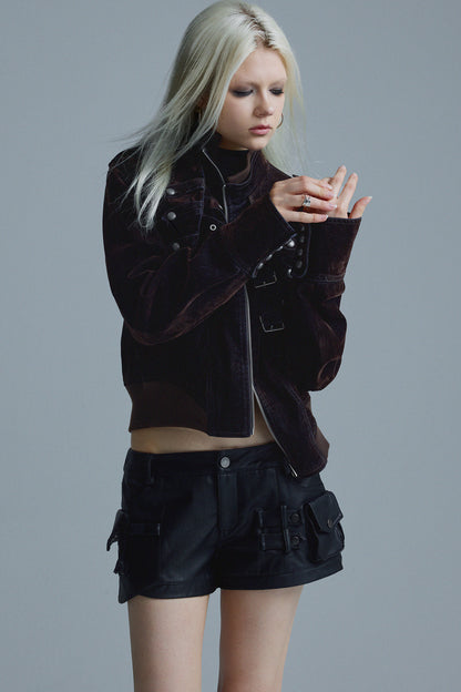 Short Matte Velvet Jacket