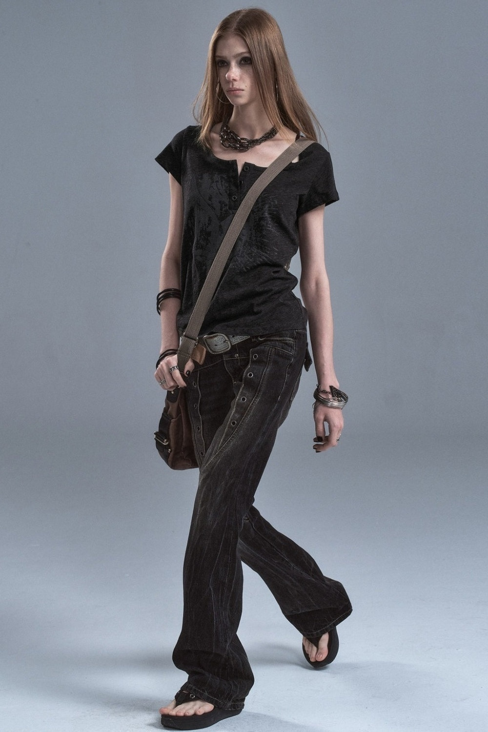 Tencel-Oberteil mit Schneepunkten