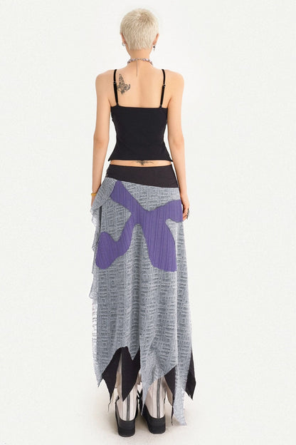 Set aus Camisole mit Schleifenprint und Strickrock