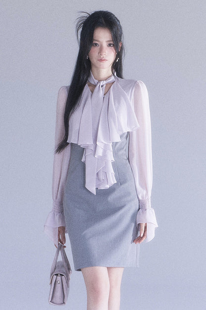 High-Waisted Ruffle Mermaid Dress