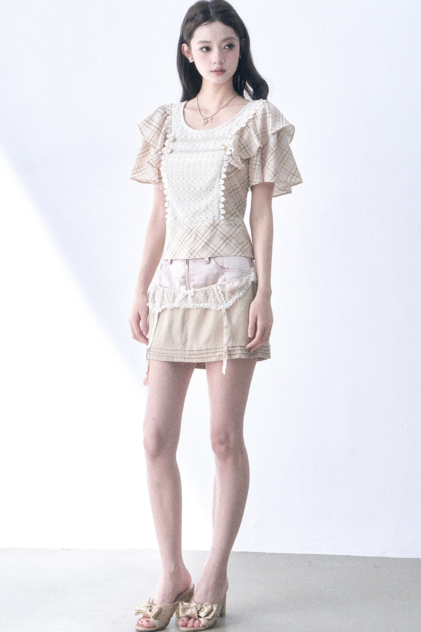 Forgotten Prayer Knitted Patchwork Top