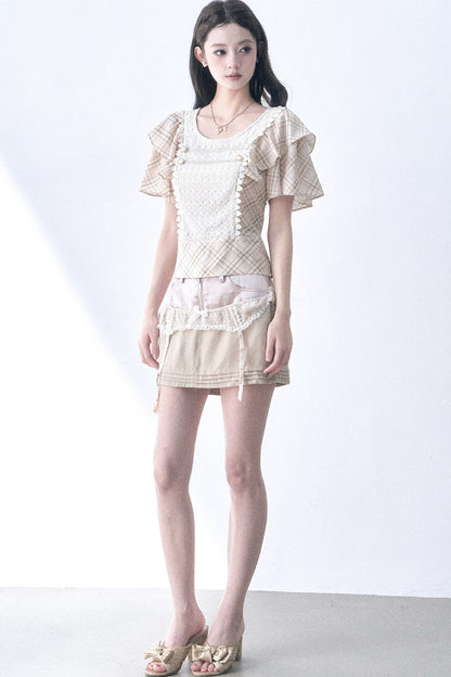 Forgotten Prayer Knitted Patchwork Top