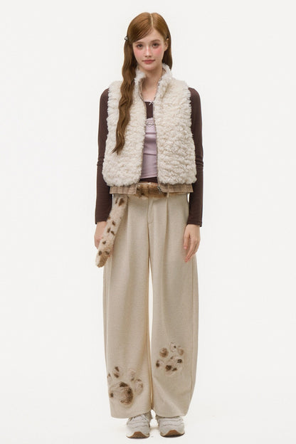 Reversible Plaid Sherpa Vest