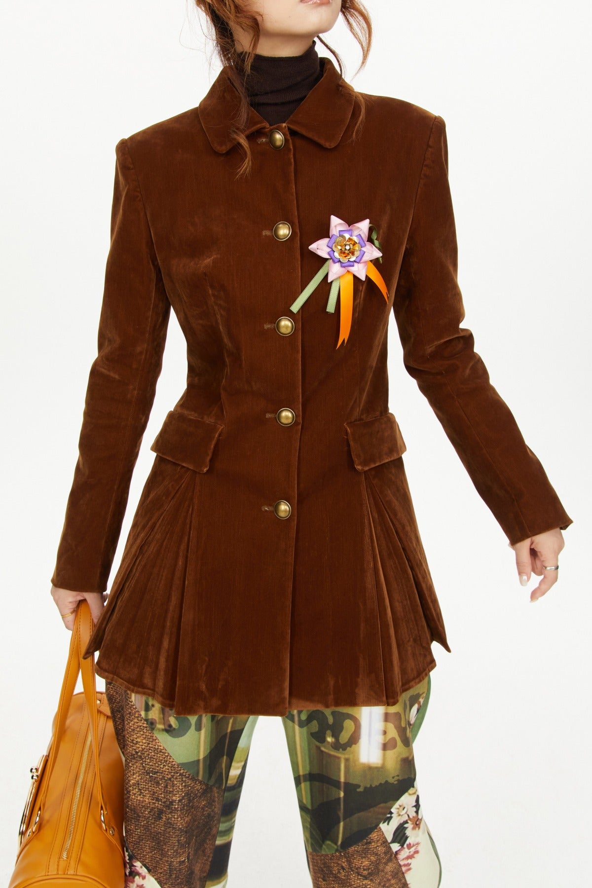 A-Line Long Leather Coat