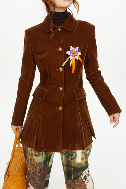 A-Line Long Leather Coat