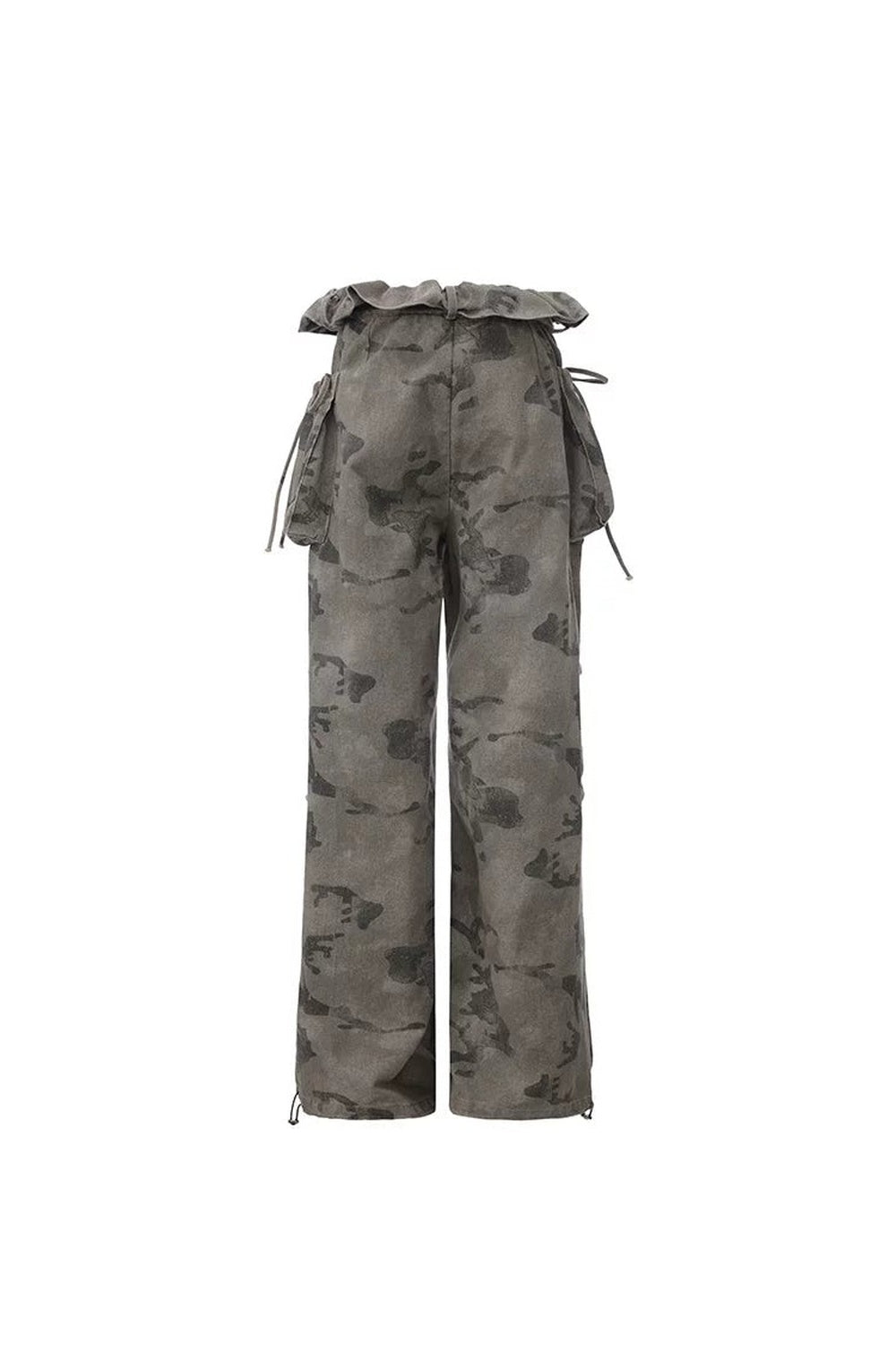 Double-Layer Waist Camouflage Large Patch Jeans