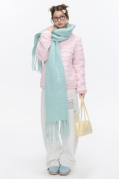 Strawberry Swirl Quilted Hooded Jacket