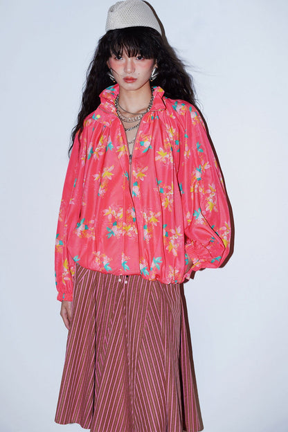 Semi-Sheer Printed Sun Top
