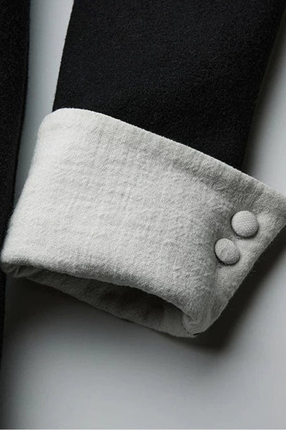 100% Wool Stand Collar Tie-Back Long Coat