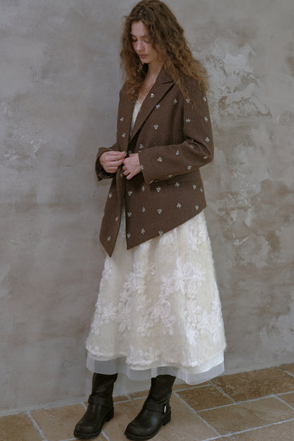 Beaded Woolen Blazer