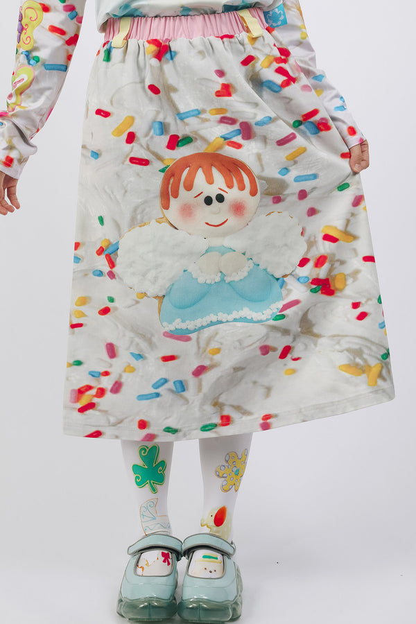 Angel Cookie A-Line Skirt