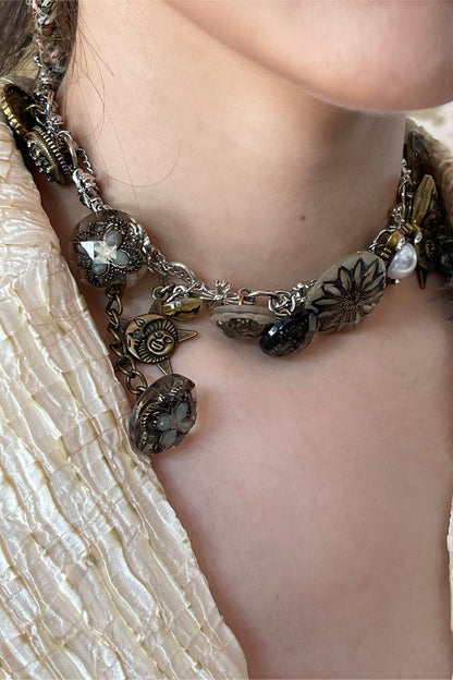Retro Punk Distressed Necklace
