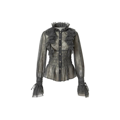 Lace Ruffle Collar Blouse