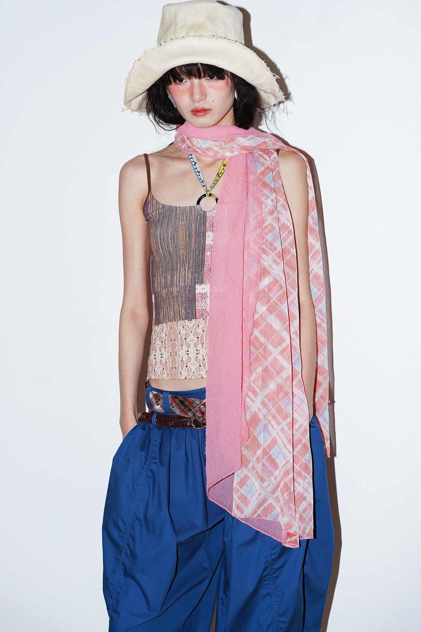 Retro Print Halter Camisole Top