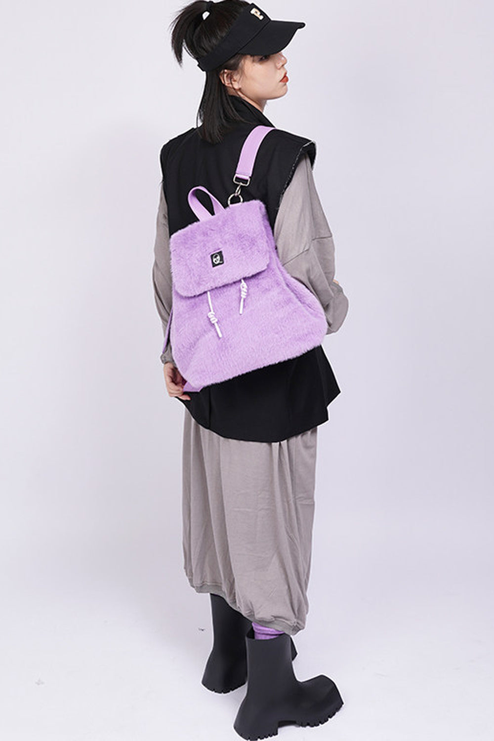 Zaino a tracolla peloso Macaron