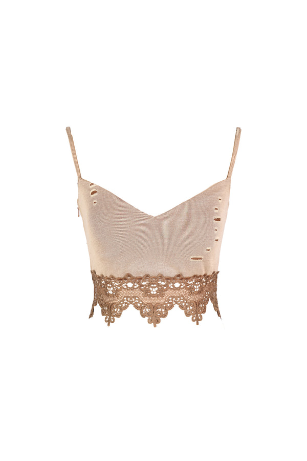 Wasteland Style Lace Camisole Hood Cape Sleeve Set-Up