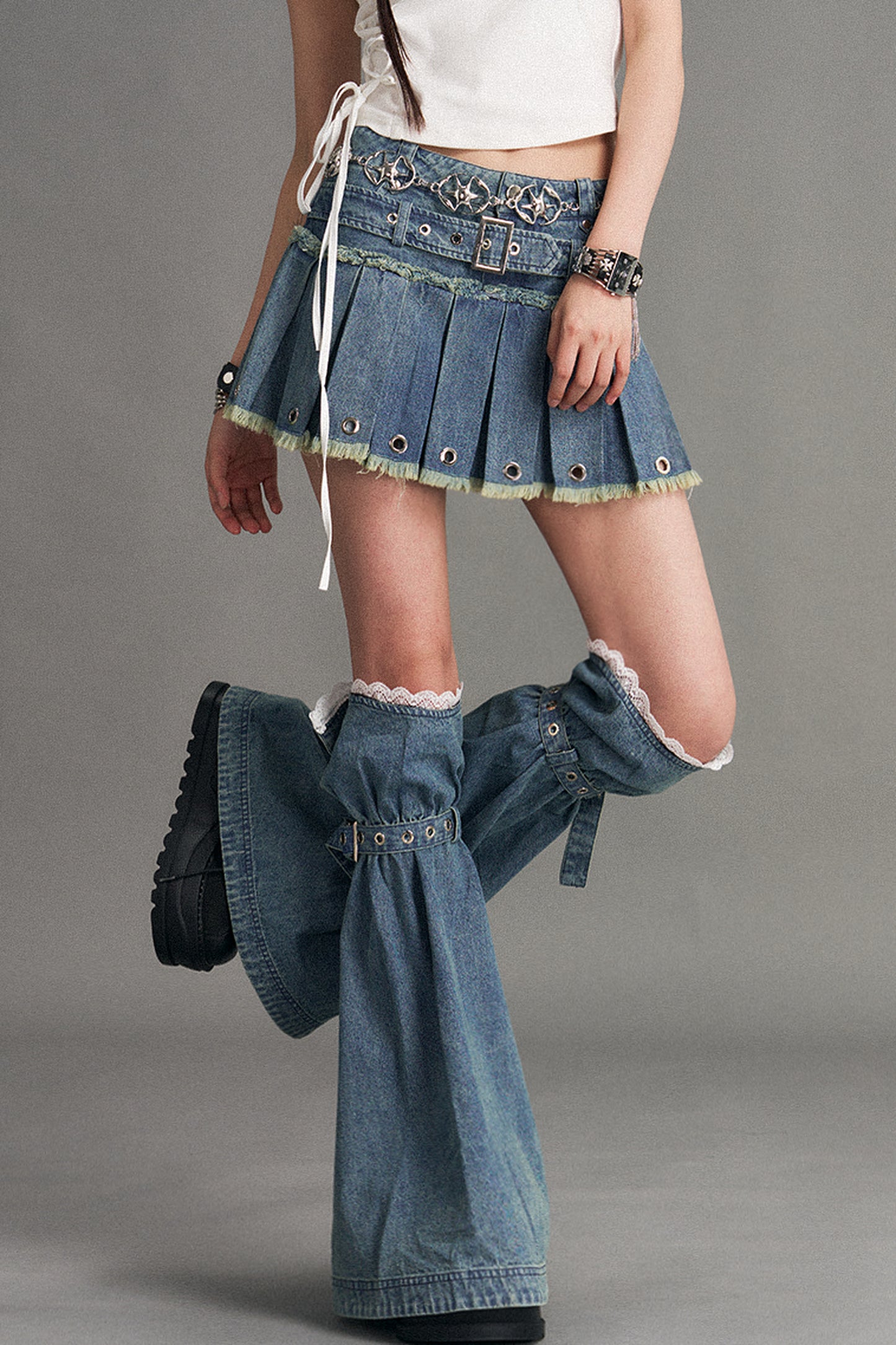 Y2K Denim Leg Warmers