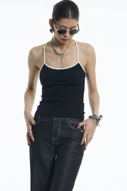 Camisole a goccia con schiena incrociata