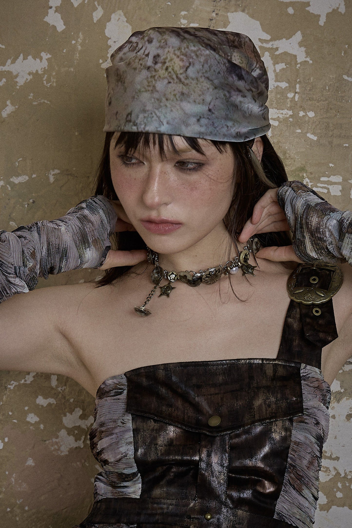 Retro Punk Distressed Necklace