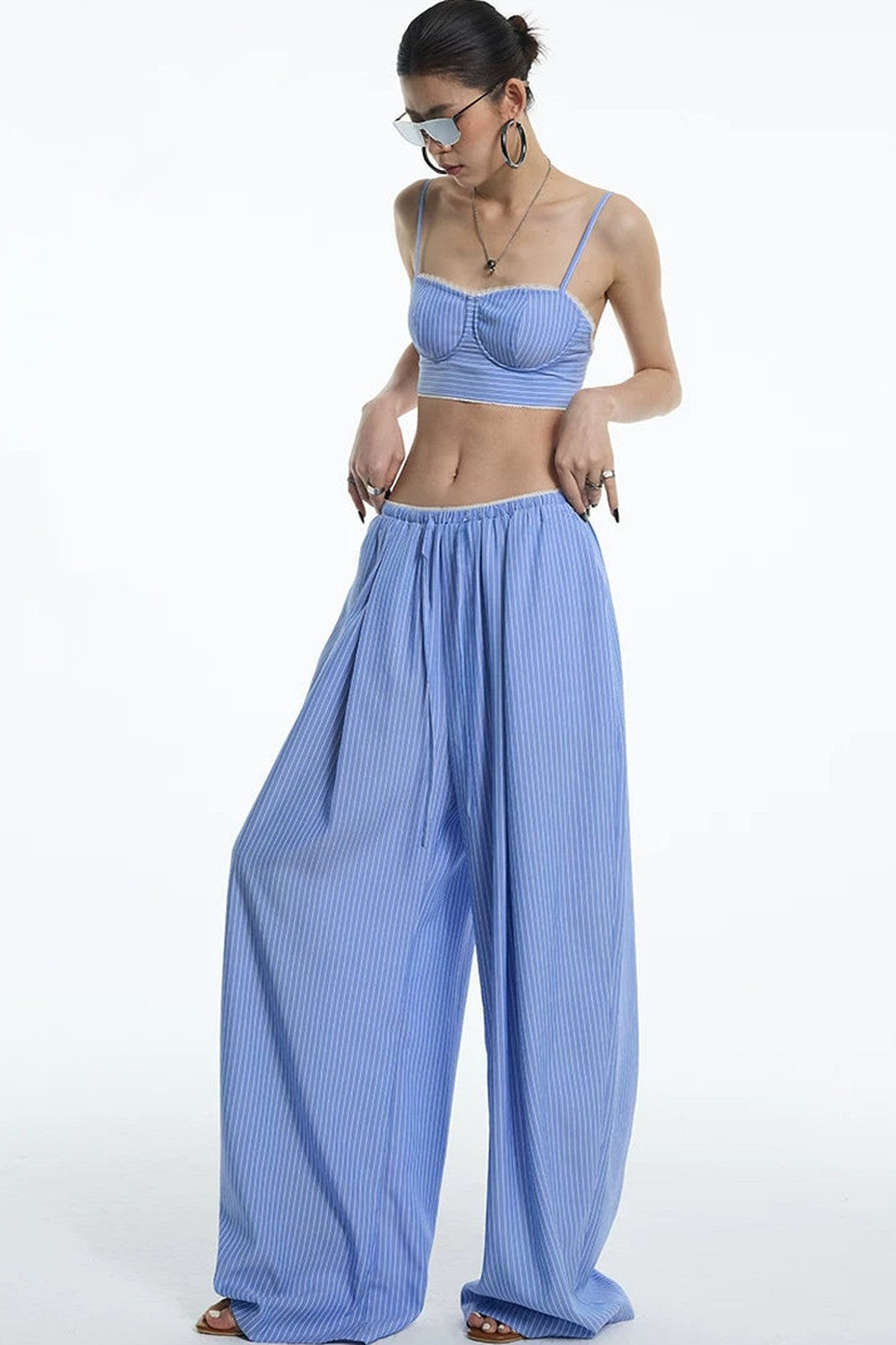 Nautical Striped Lace Pants