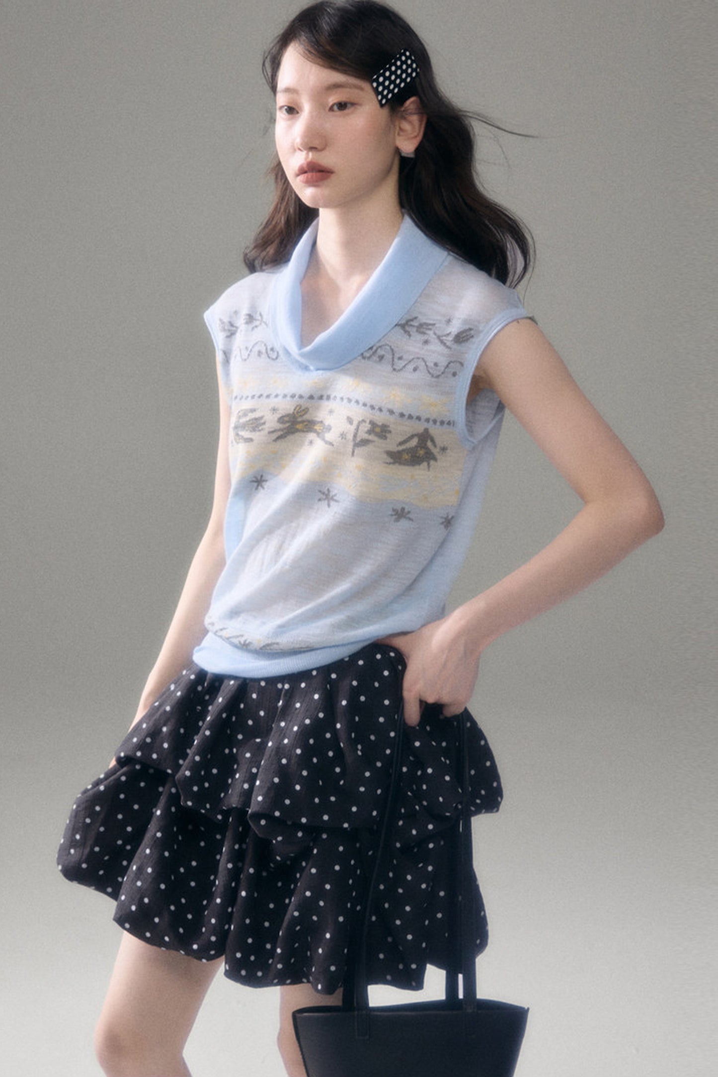 Bunny Fair Isle Knit Vest