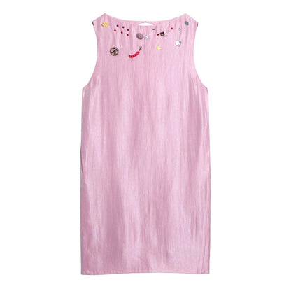 Studded Backless Tank Dress