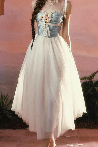 Sunset Bouquet French Mesh Dress