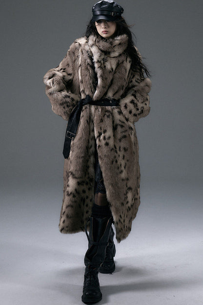 Reversible Suede Leopard Fur Coat