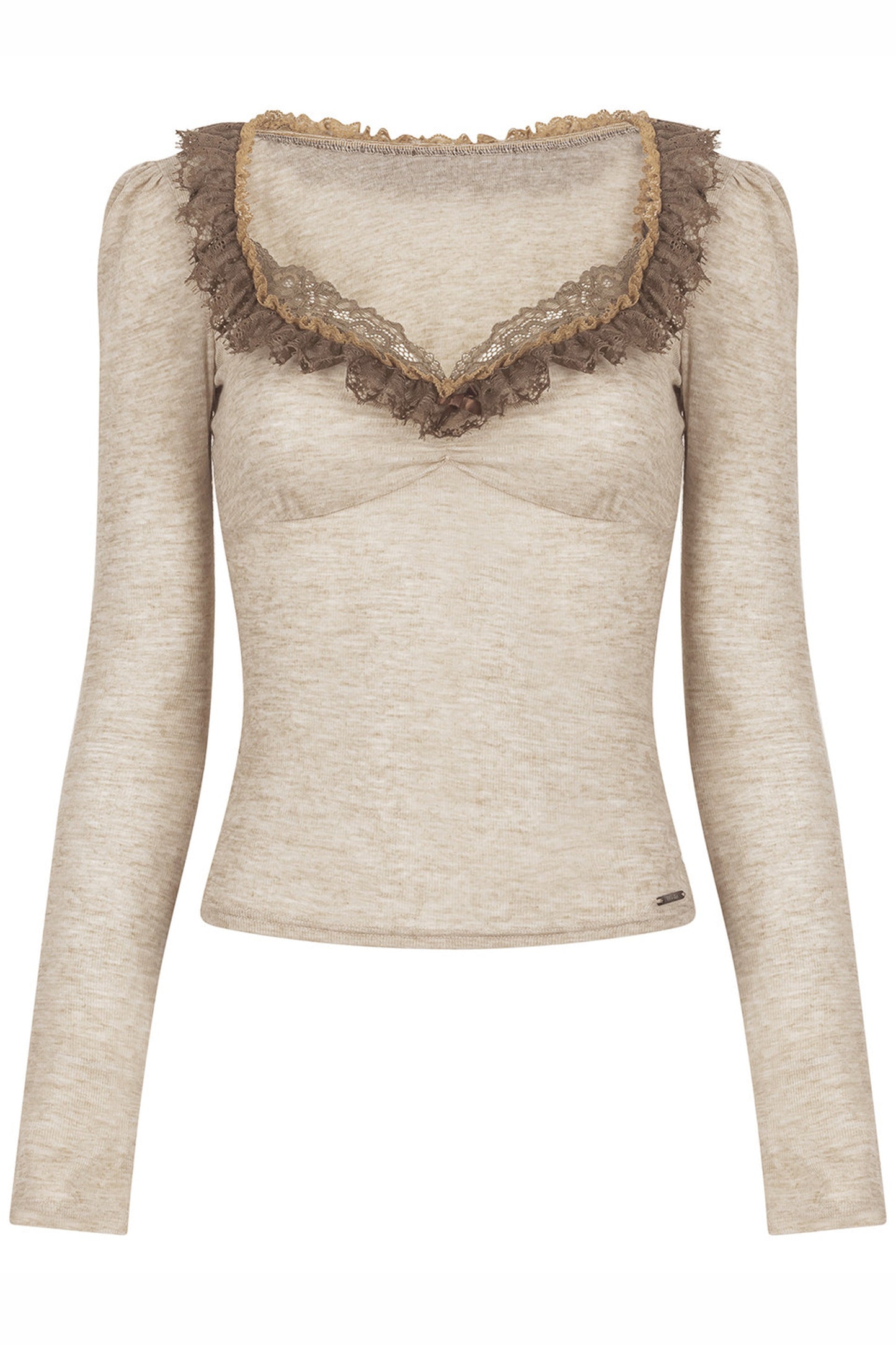 Retro Lace Collar Top