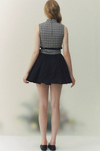 Princess Diary Plaid Puffy Dress