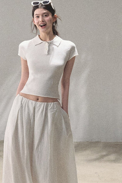 Old Money Linen Polo Top