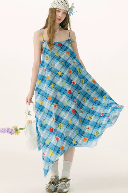 Sweet Dreams Blue Plaid Dress