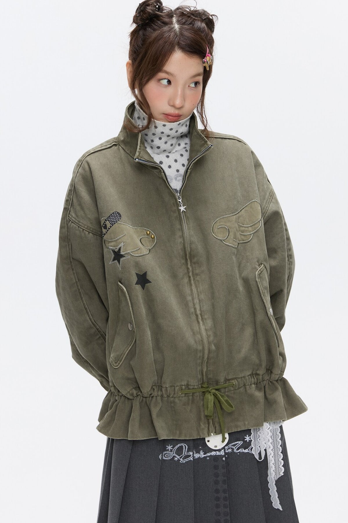 Beaded Quilted Green Jacket