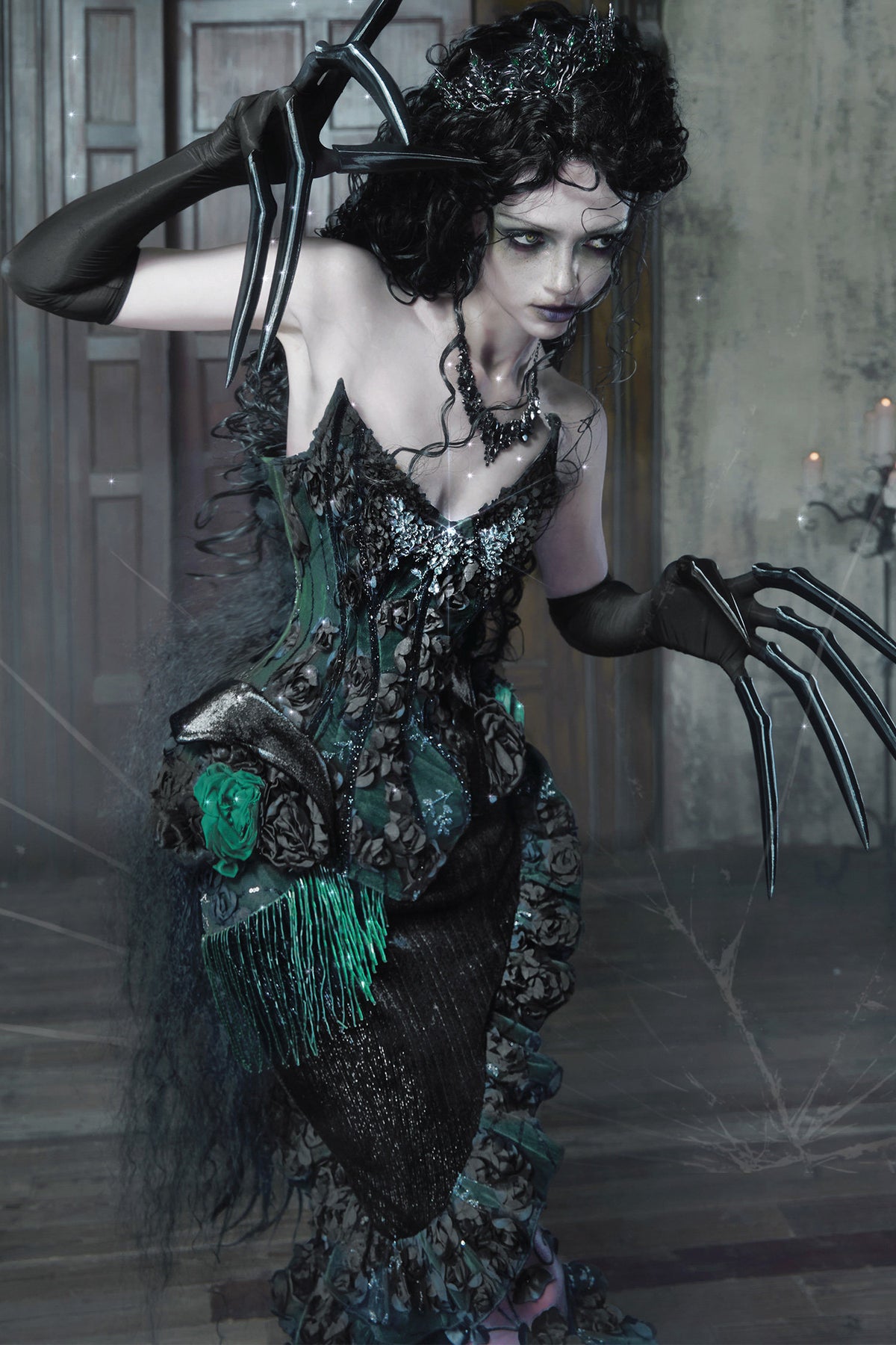 Gothic Fishbone Lace Corset Set-Up