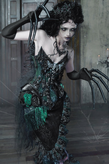 Gothic Fishbone Lace Corset Set-Up