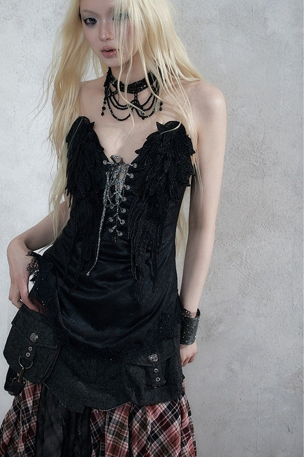 Retro Suede Embroidered Bustier Vest