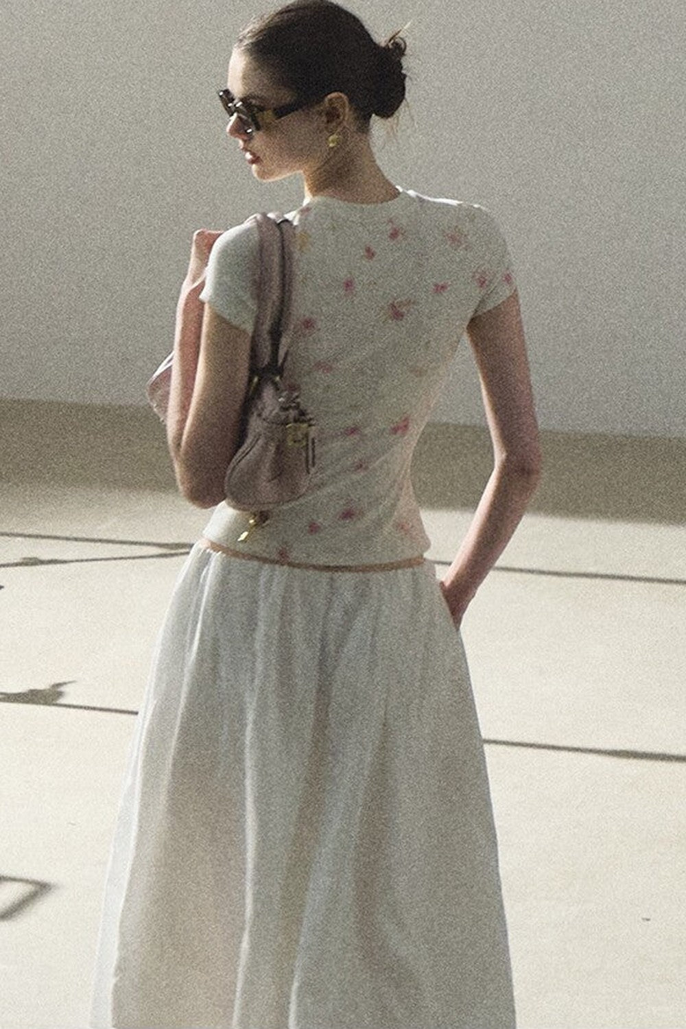 Lyocell Linen Texture A-Line Skirt