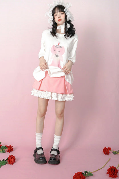 Heavenly Pleated Lace Skirt
