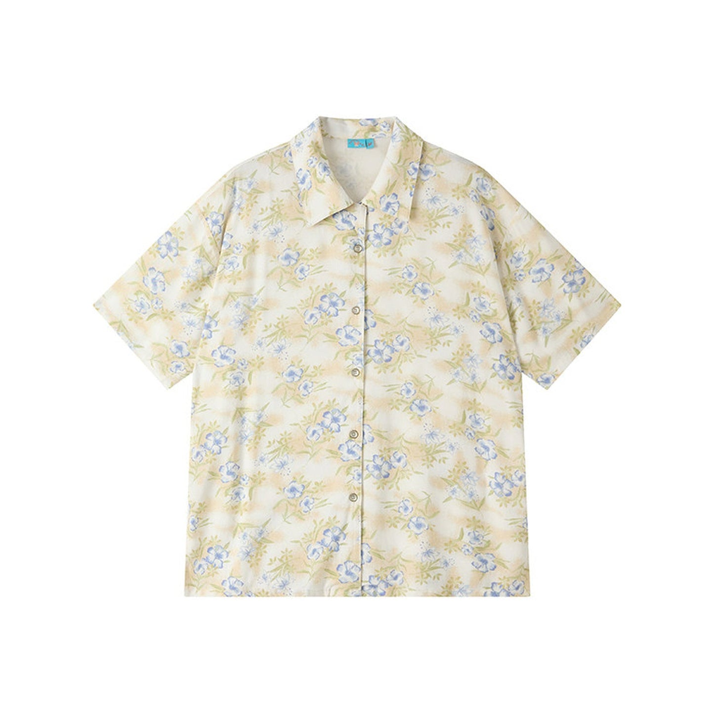 Hawaiian Contrast Print Blouse