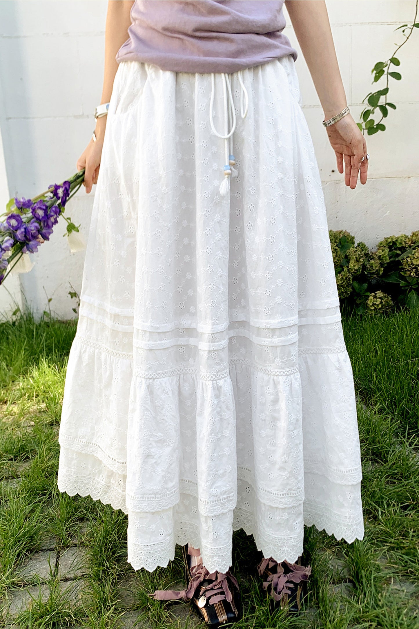Waltz Patchwork A-Line Skirt