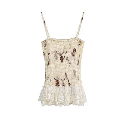 Silk Embroidered Lace Camisole