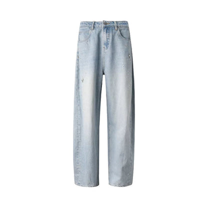 Jeans a gamba larga blu chiaro di luna