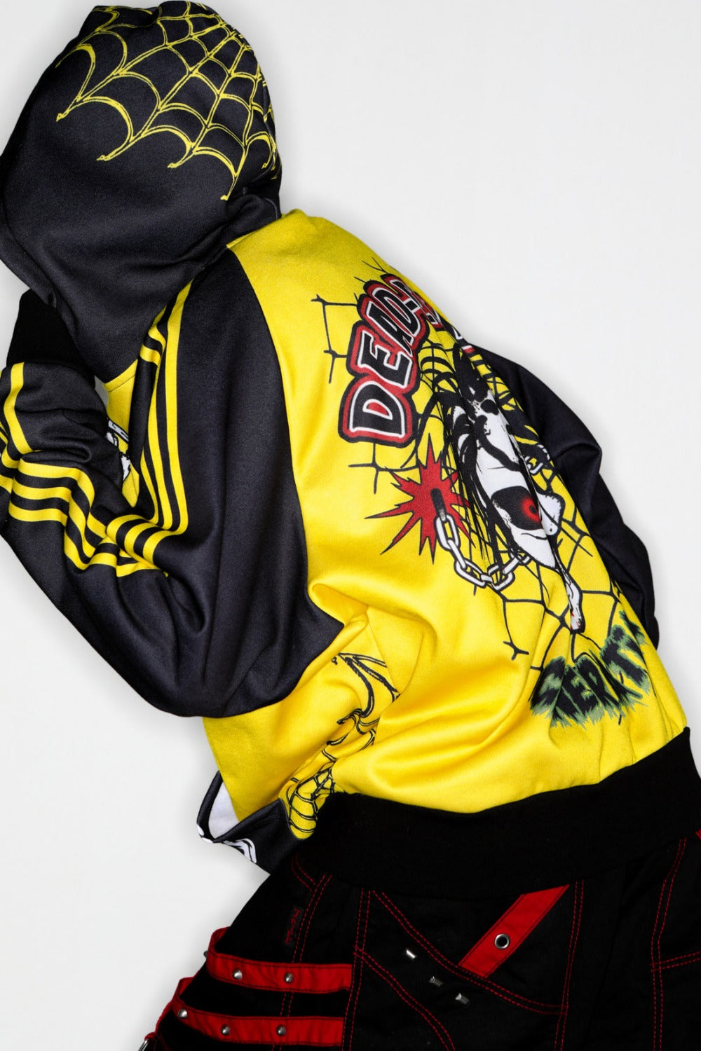 Skeleton Ribcage Hooded Zipper Jacket